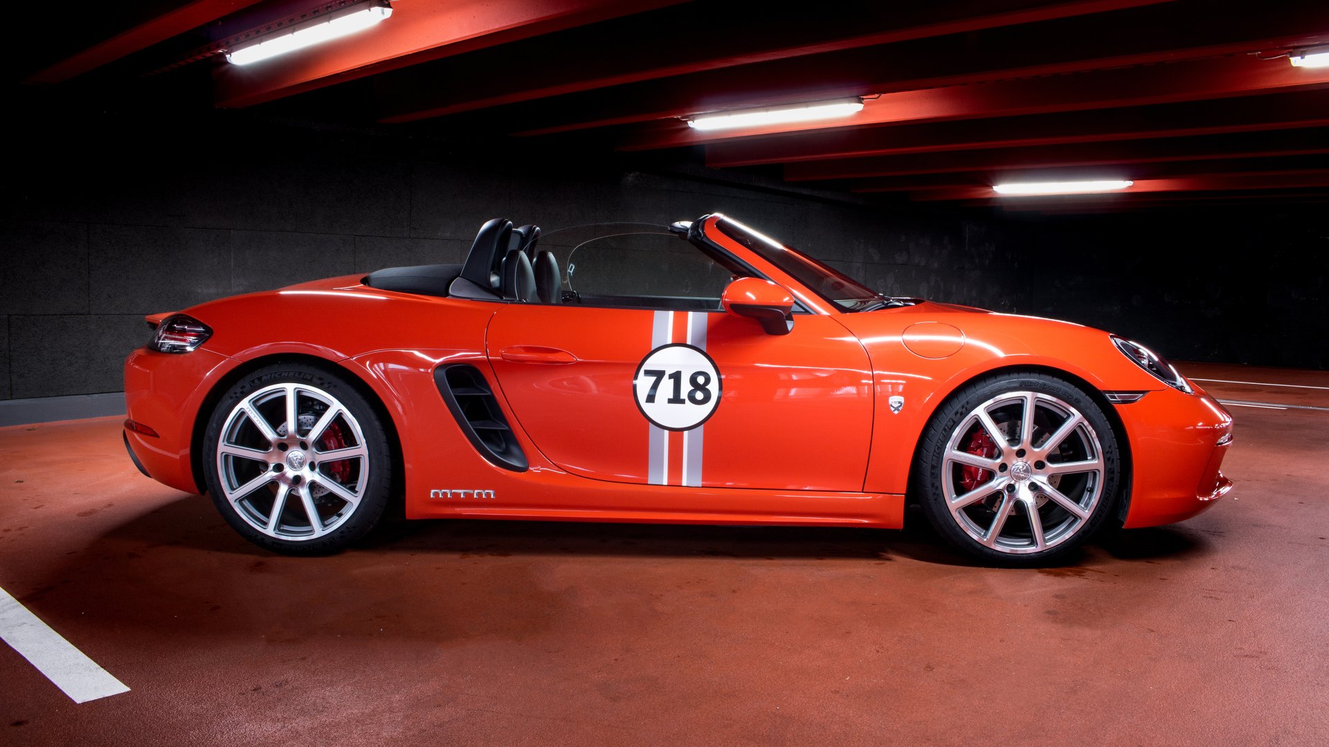 Download Orange Car Car Porsche Vehicle Porsche Boxster 4k Ultra HD Wallpaper