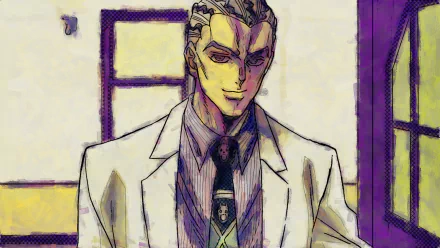 Yoshikage Kira Kosaku Kawajiri Anime Jojo's Bizarre Adventure HD Desktop Wallpaper | Background Image