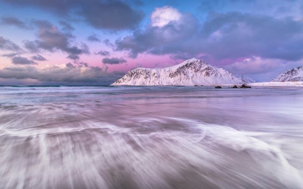 Nature Seascape Sky Cloud Beach Ocean Sea Sunset Winter Horizon HD Wallpaper | Background Image
