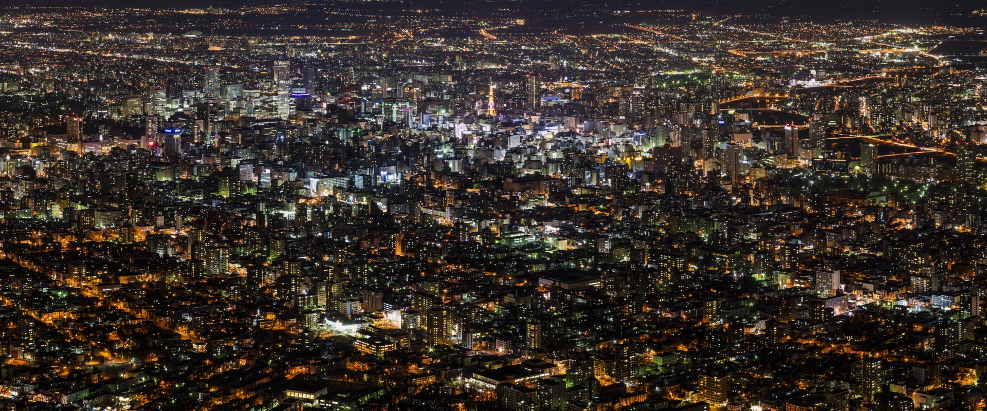 Download Aerial Cityscape Night City Japan Man Made Sapporo  4k Ultra HD Wallpaper