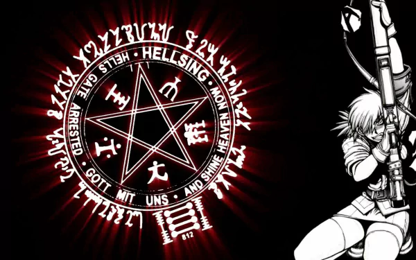 Seras Victoria gun rifle weapon warrior occult Anime Hellsing HD Desktop Wallpaper | Background Image
