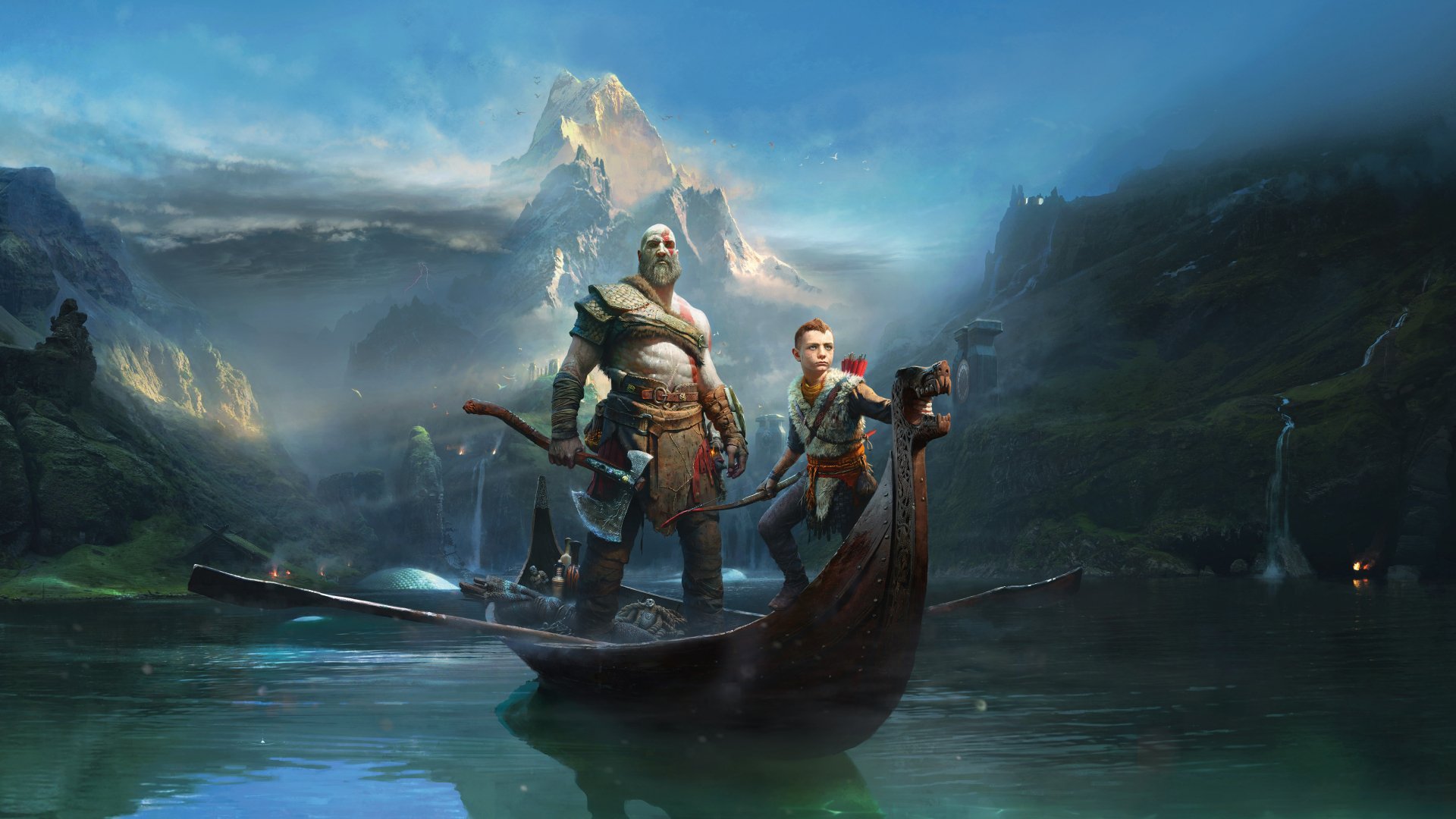 God Of War 4K Ultra HD Wallpaper Kratos And Atreus 5120x2880 