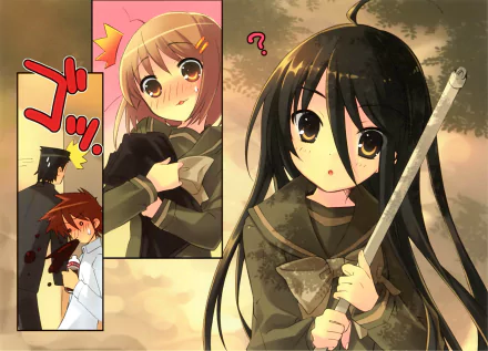 Keisaku Satō Eita Tanaka Kazumi Yoshida Shana (Shakugan No Shana) Anime Shakugan No Shana HD Desktop Wallpaper | Background Image