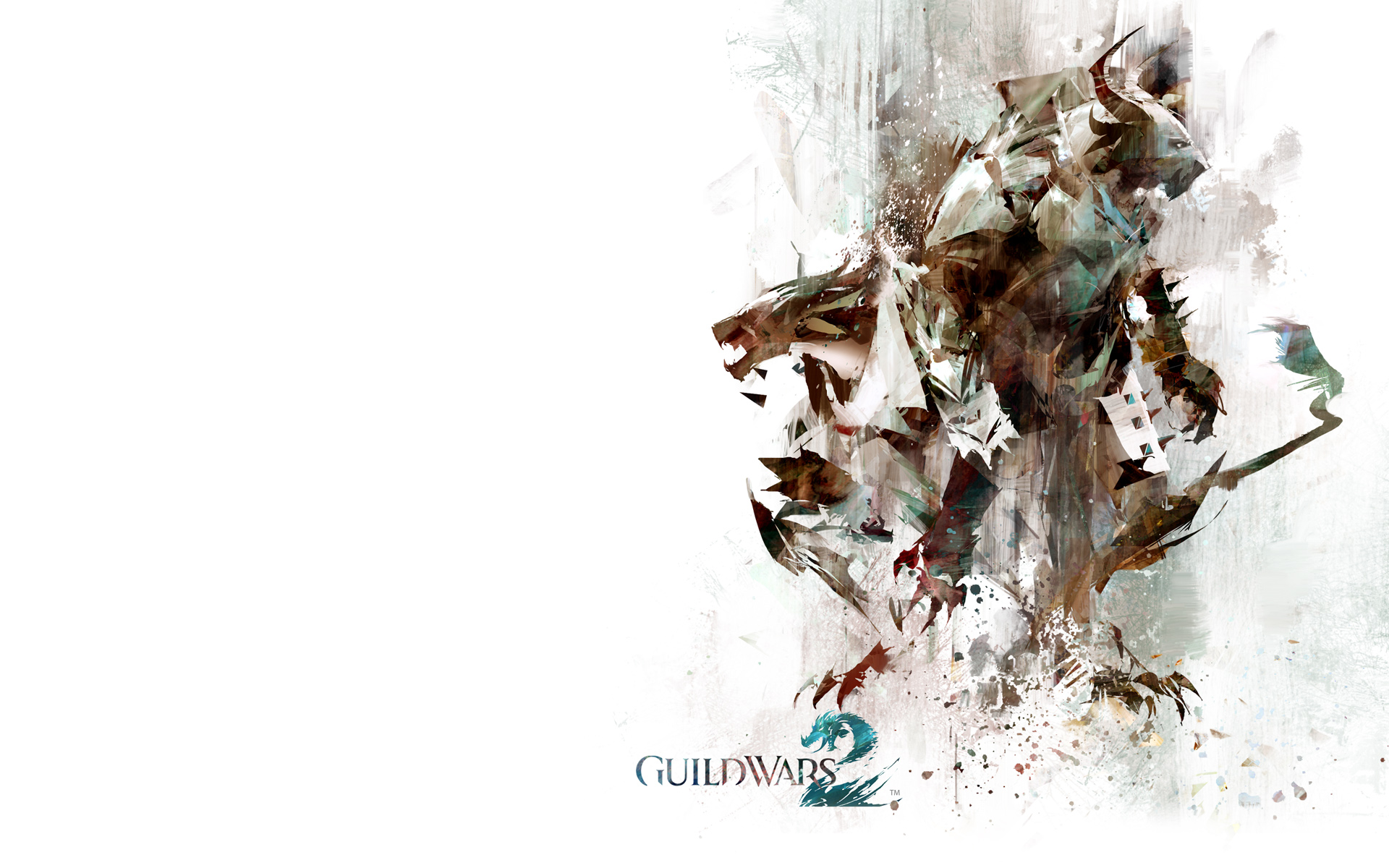 Abstract Guild Wars 2 Dragon Artwork for HD Desktop Wallpaper