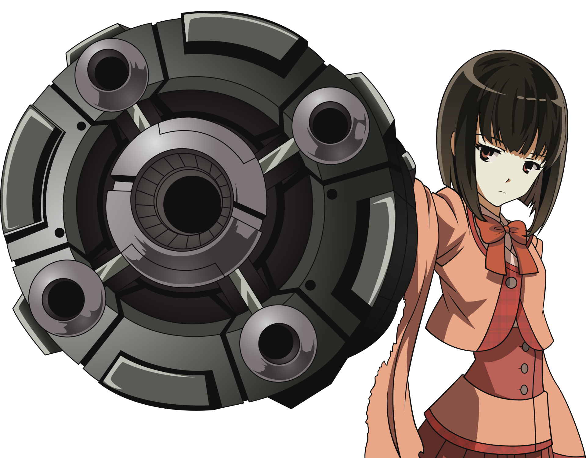 Anime-style artwork of Sasami from Sasami-san@Ganbaranai, showcased in a detailed 4K Ultra HD PC desktop wallpaper with a mechanical, futuristic background.