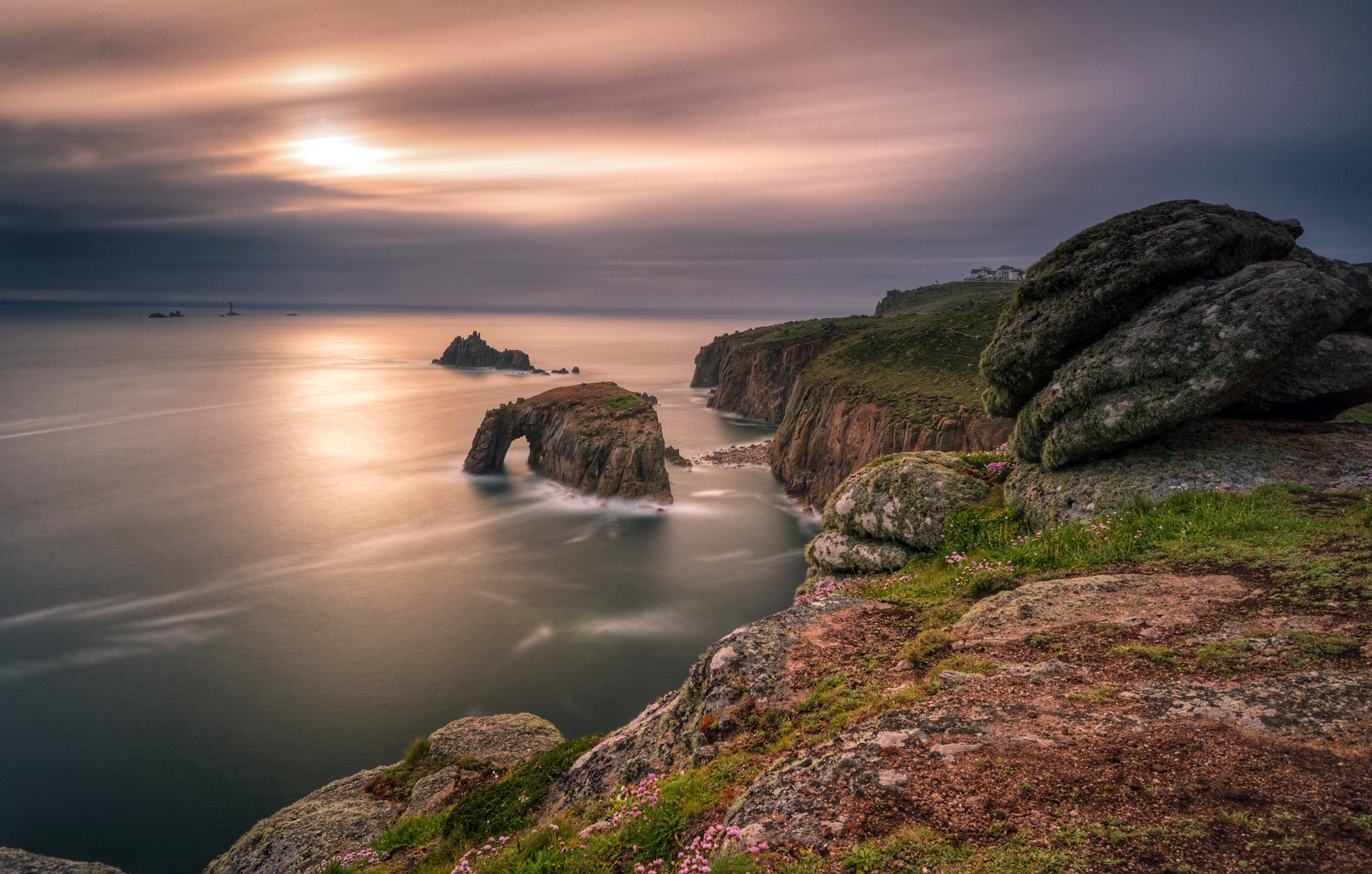 Download Horizon Ocean Arch Nature Coastline 4k Ultra HD Wallpaper