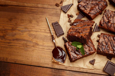 pastry chocolate food brownie HD Desktop Wallpaper | Background Image