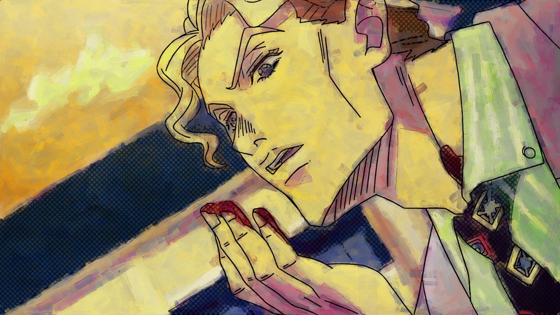 Download Yoshikage Kira Anime Jojo's Bizarre Adventure HD Wallpaper by Terumi Nishii