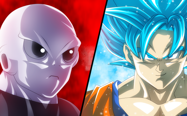 Anime Dragon Ball Super Dragon Ball Goku Jiren SSGSS Goku HD Wallpaper | Background Image