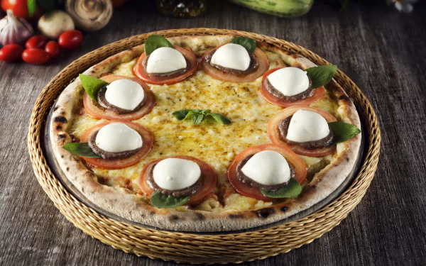 mozzarella still life cheese food pizza HD Desktop Wallpaper | Background Image