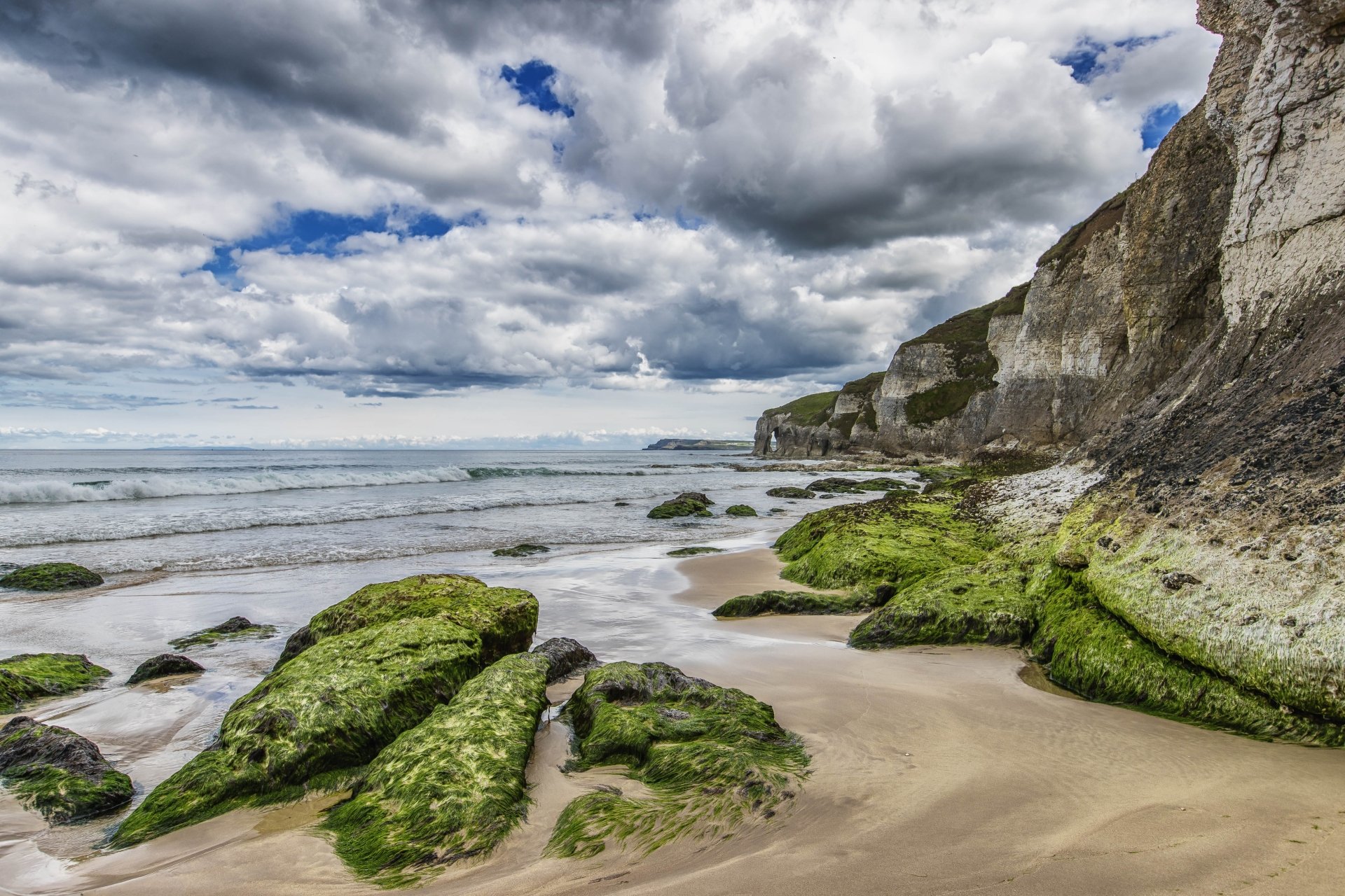Download Sky Cloud Horizon Ocean Coast Nature Coastline 4k Ultra HD Wallpaper