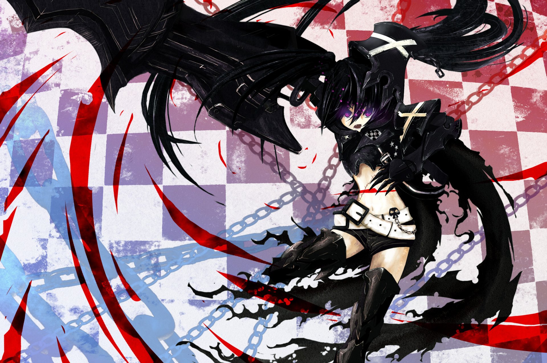 Download Insane Black Rock Shooter Anime Black Rock Shooter HD Wallpaper