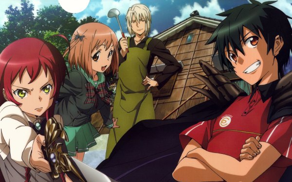Anime The Devil Is a Part-Timer! Shirō Ashiya Sadao Maou Chiho Sasaki Emi Yusa HD Wallpaper | Background Image