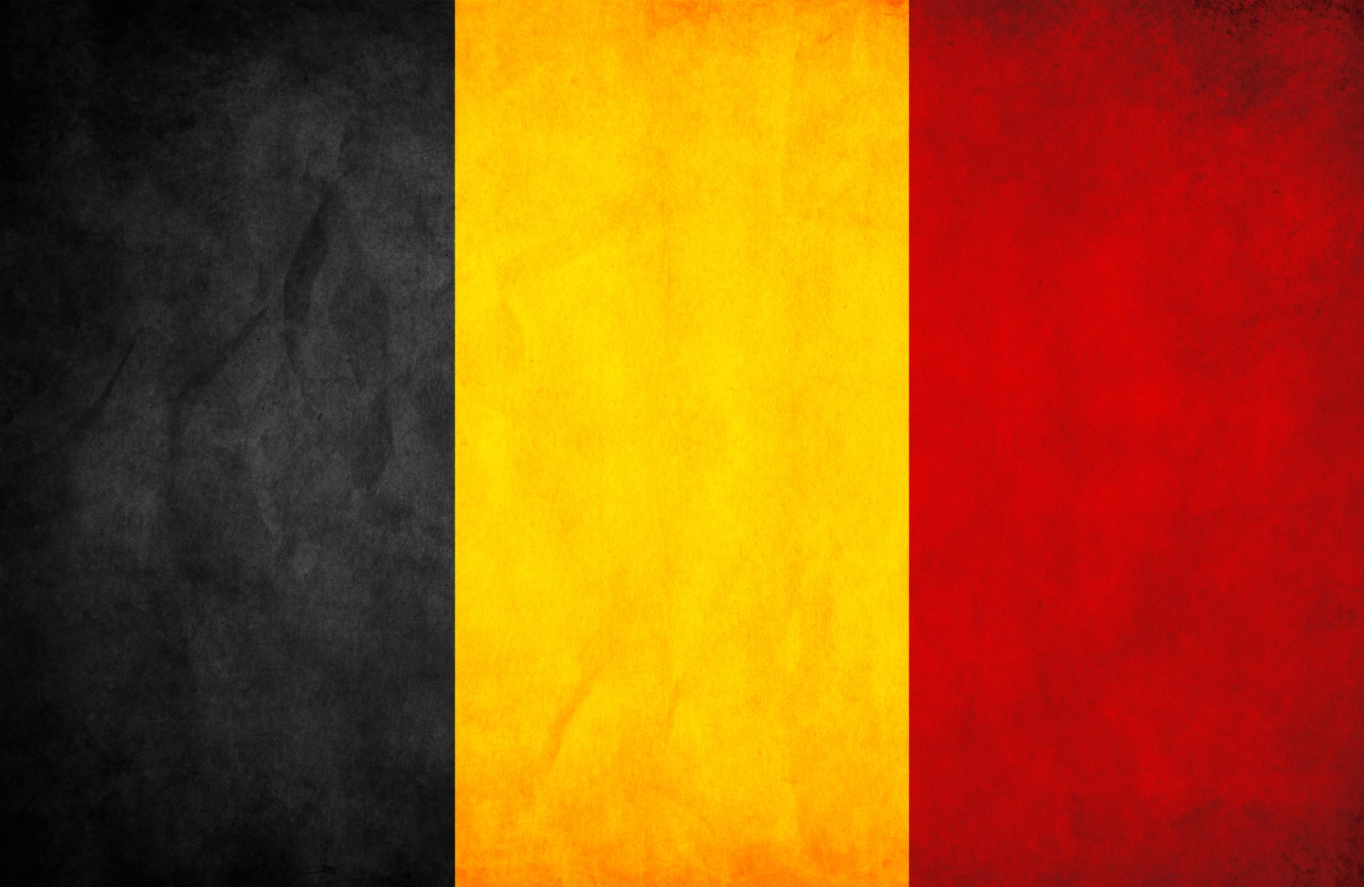 Misc — HD PC desktop wallpaper of the Flag of Belgium with textured black, yellow, and red vertical stripes.
