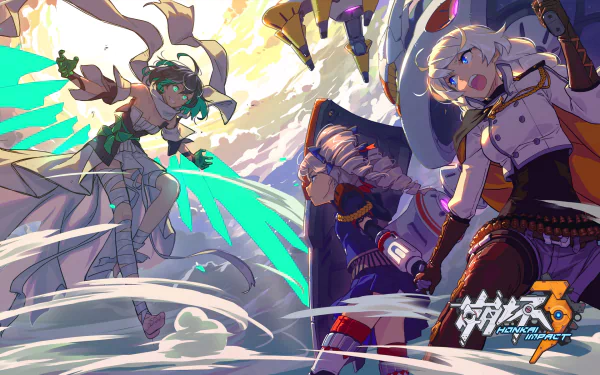 Kiana Kaslana Bronya Zaychik Anime Benghuai Xueyuan HD Desktop Wallpaper | Background Image