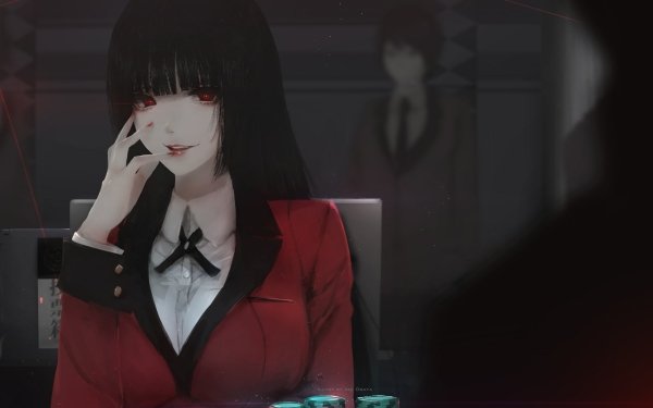 Anime Kakegurui Yumeko Jabami Red Eyes Long Hair HD Wallpaper | Background Image