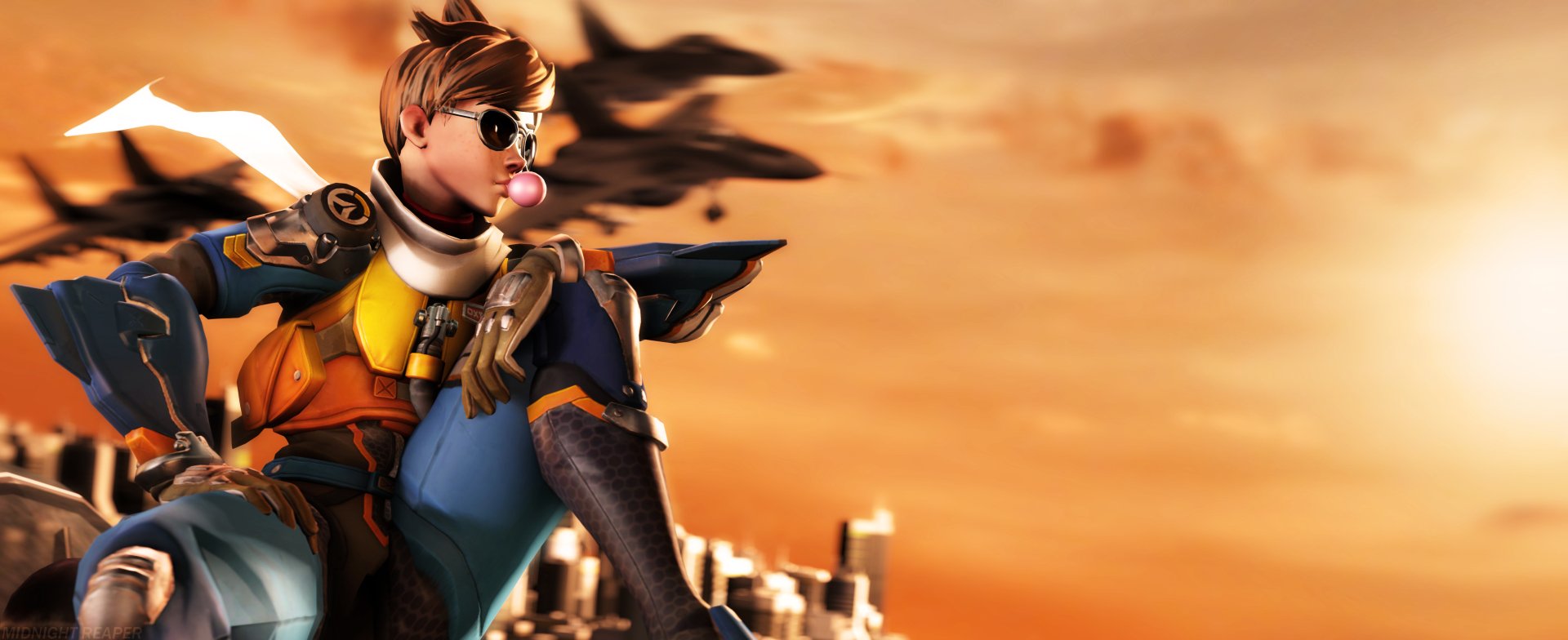 Download Tracer (Overwatch) Video Game Overwatch 4k Ultra HD Wallpaper by Its-Midnight-Reaper