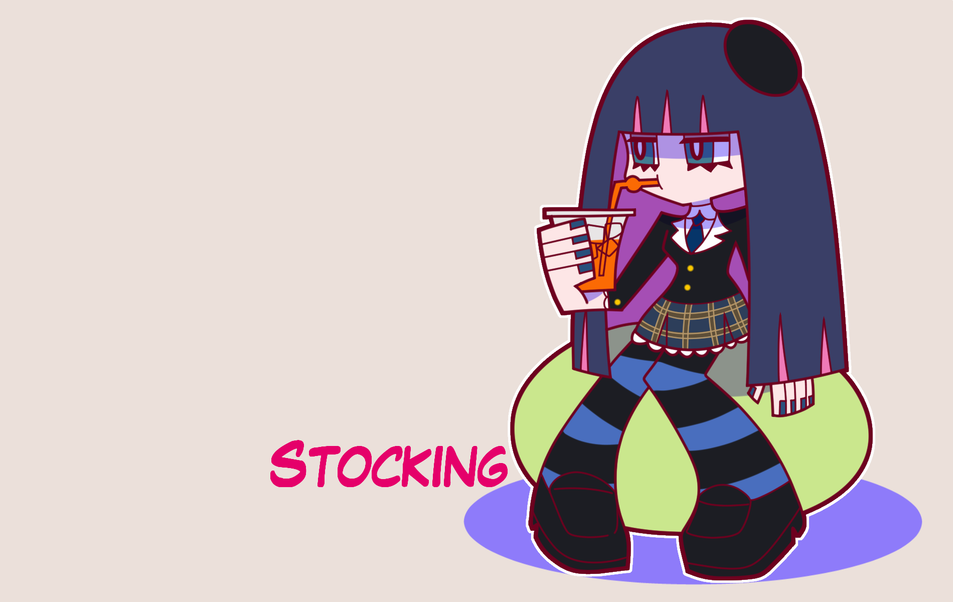 Download Stocking Anarchy Anime Panty & Stocking With Garterbelt Wallpaper by 空糖