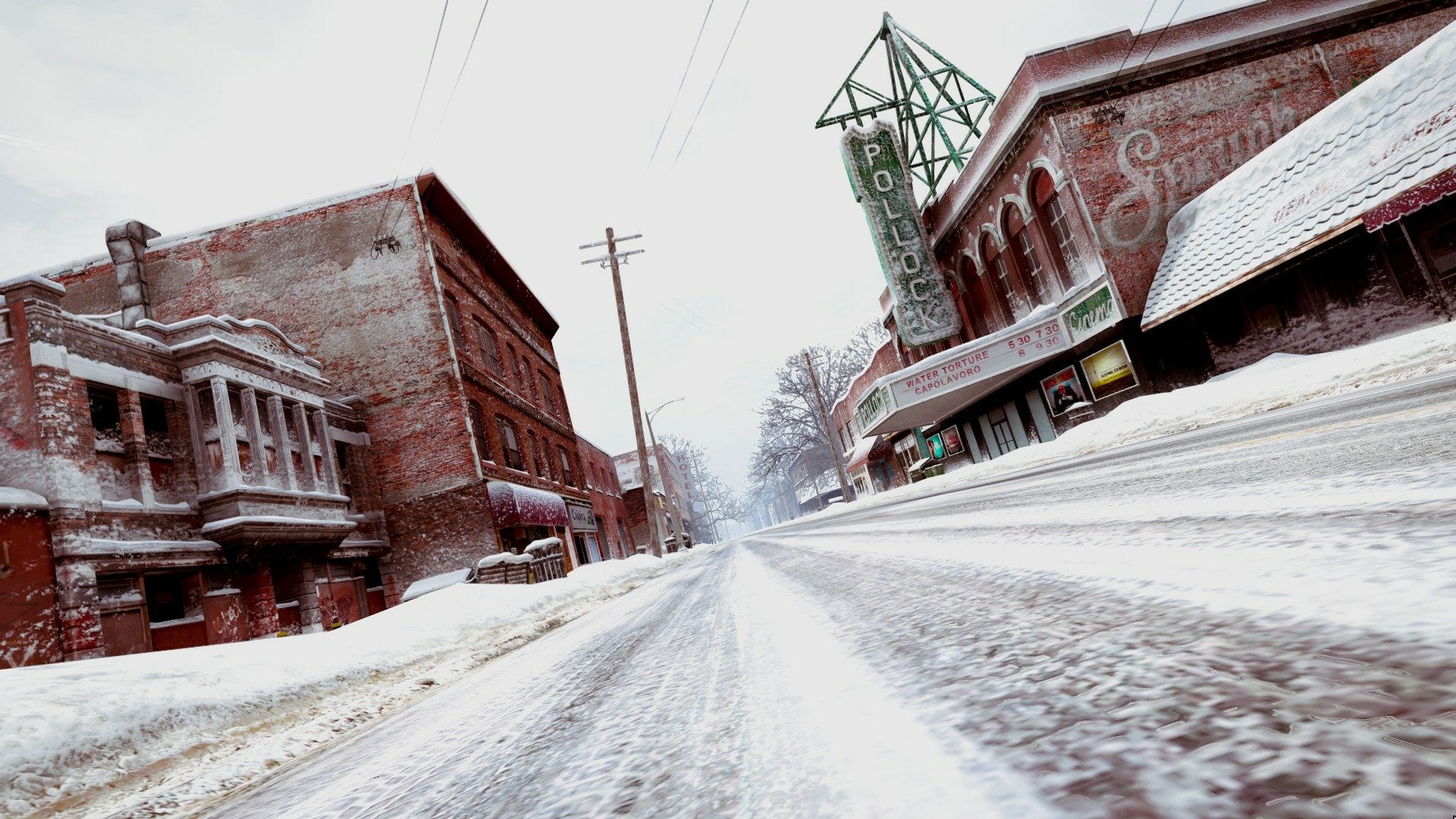 Download City Road Snow North Yankton Video Game Grand Theft Auto V HD Wallpaper