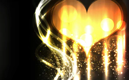  Sparkling Gold Heart