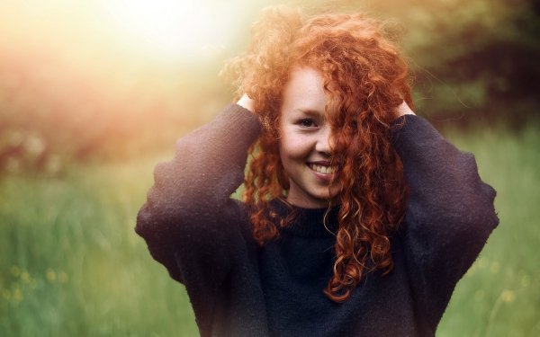 Women Model Redhead Smile Sunny HD Wallpaper | Background Image