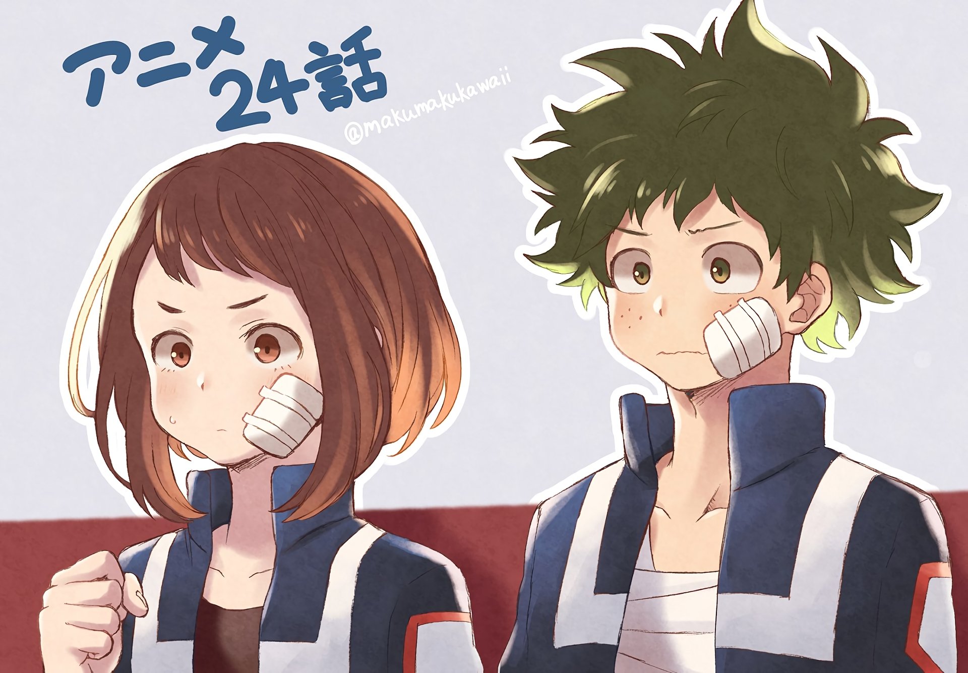 Download Izuku Midoriya Ochaco Uraraka Anime My Hero Academia HD Wallpaper