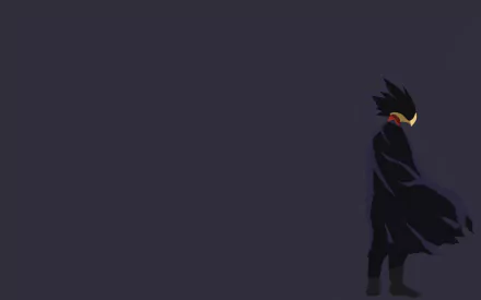 HD PC desktop wallpaper featuring Fumikage Tokoyami from the anime My Hero Academia, set against a dark, minimalist background.
