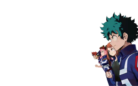 Eijiro Kirishima Fumikage Tokoyami Ochaco Uraraka Mei Hatsume Izuku Midoriya Anime My Hero Academia HD Desktop Wallpaper | Background Image