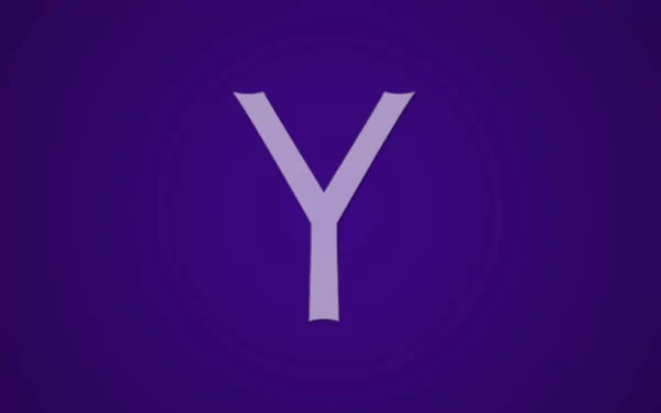 HD desktop wallpaper featuring the Yahoo logo with a purple backdrop.