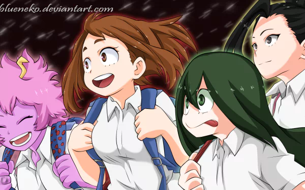 Momo Yaoyorozu Toru Hagakure Tsuyu Asui Ochaco Uraraka Kyōka Jirō Mina Ashido Anime My Hero Academia HD Desktop Wallpaper | Background Image