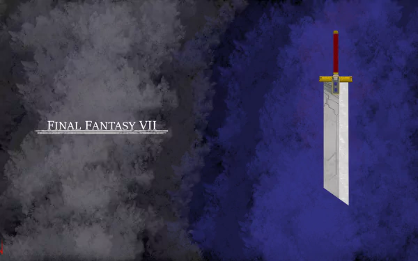 Buster Sword grey blue sword video game Final Fantasy VII HD Desktop Wallpaper | Background Image