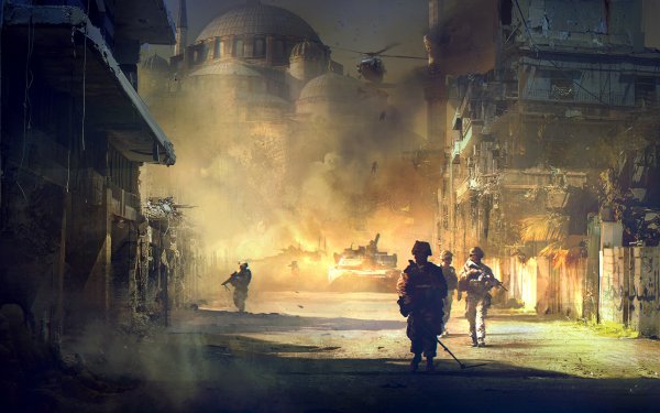 Military Soldier Warzone Tank Ruin Gun Weapon Helicopter HD Wallpaper | Background Image