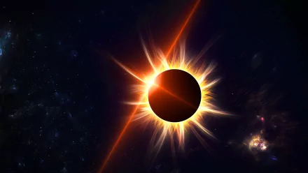 Sci Fi solar eclipse HD Desktop Wallpaper | Background Image