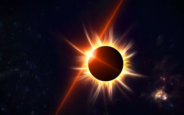 Sci Fi solar eclipse HD Desktop Wallpaper | Background Image