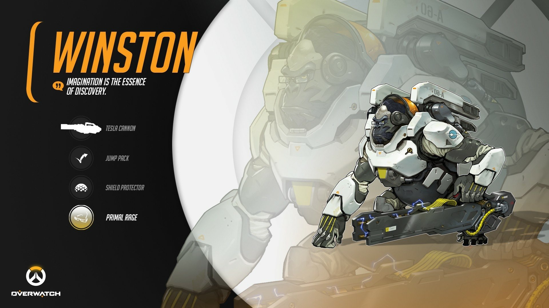 Download Winston (Overwatch) Video Game Overwatch HD Wallpaper