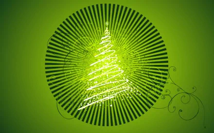 green christmas tree holiday Christmas minimalist holiday HD Desktop Wallpaper | Background Image