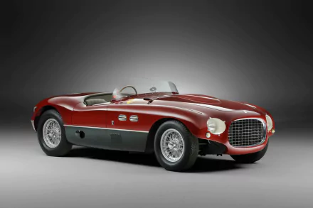 HD desktop wallpaper featuring a classic red Ferrari 250 GT Spyder California, showcasing the iconic design and elegance of this vintage Ferrari vehicle.