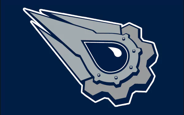 HD PC desktop wallpaper featuring a stylized Edmonton Oilers logo in gray and white on a dark blue background, representing the sports team.
