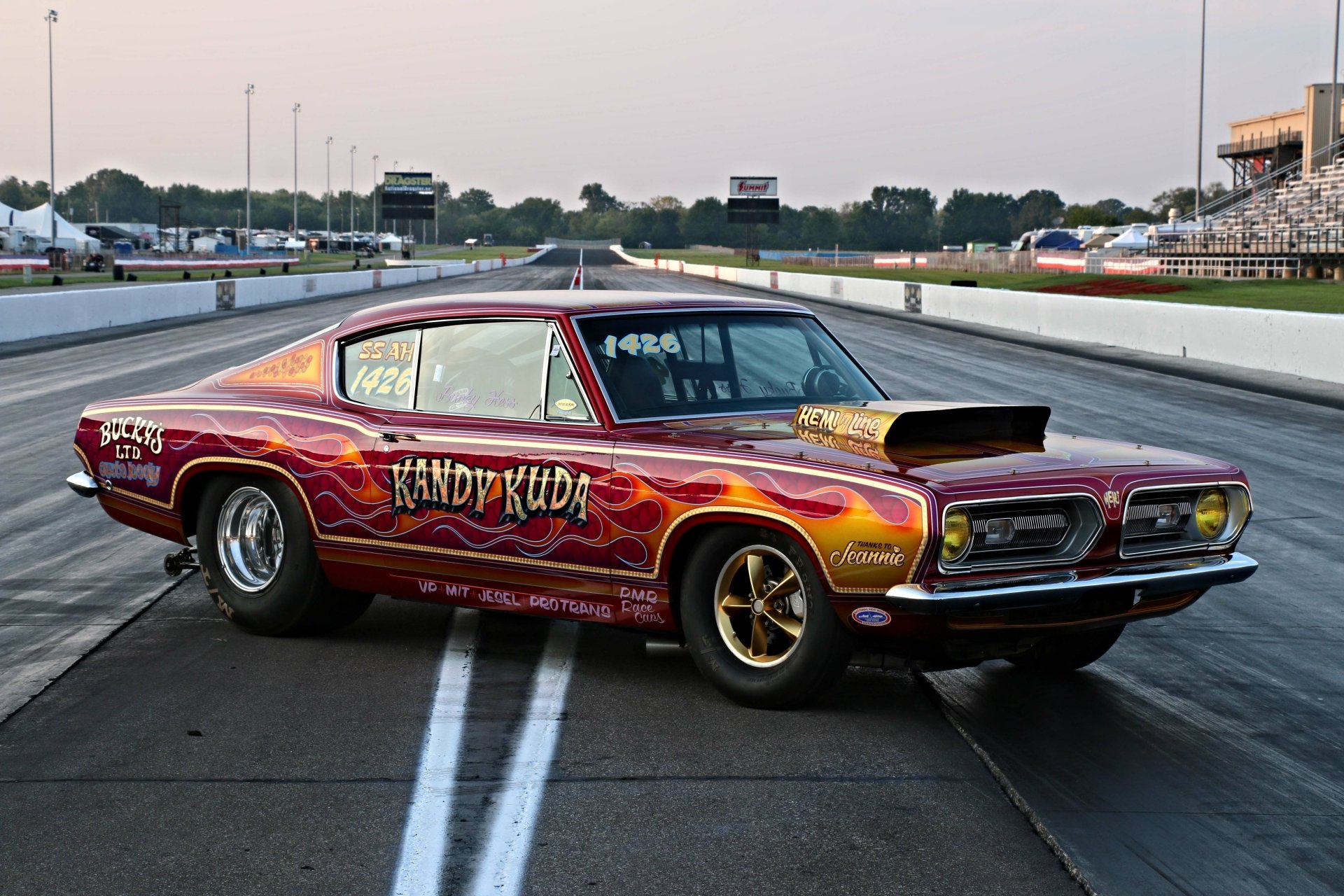 Download Drag Racing Racing Hot Rod Muscle Car Mopar Vehicle Plymouth Barracuda 4k Ultra HD Wallpaper