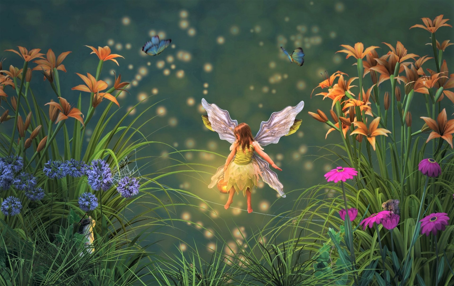 Download Butterfly Flower Wings Little Girl Child Fantasy Fairy HD ...