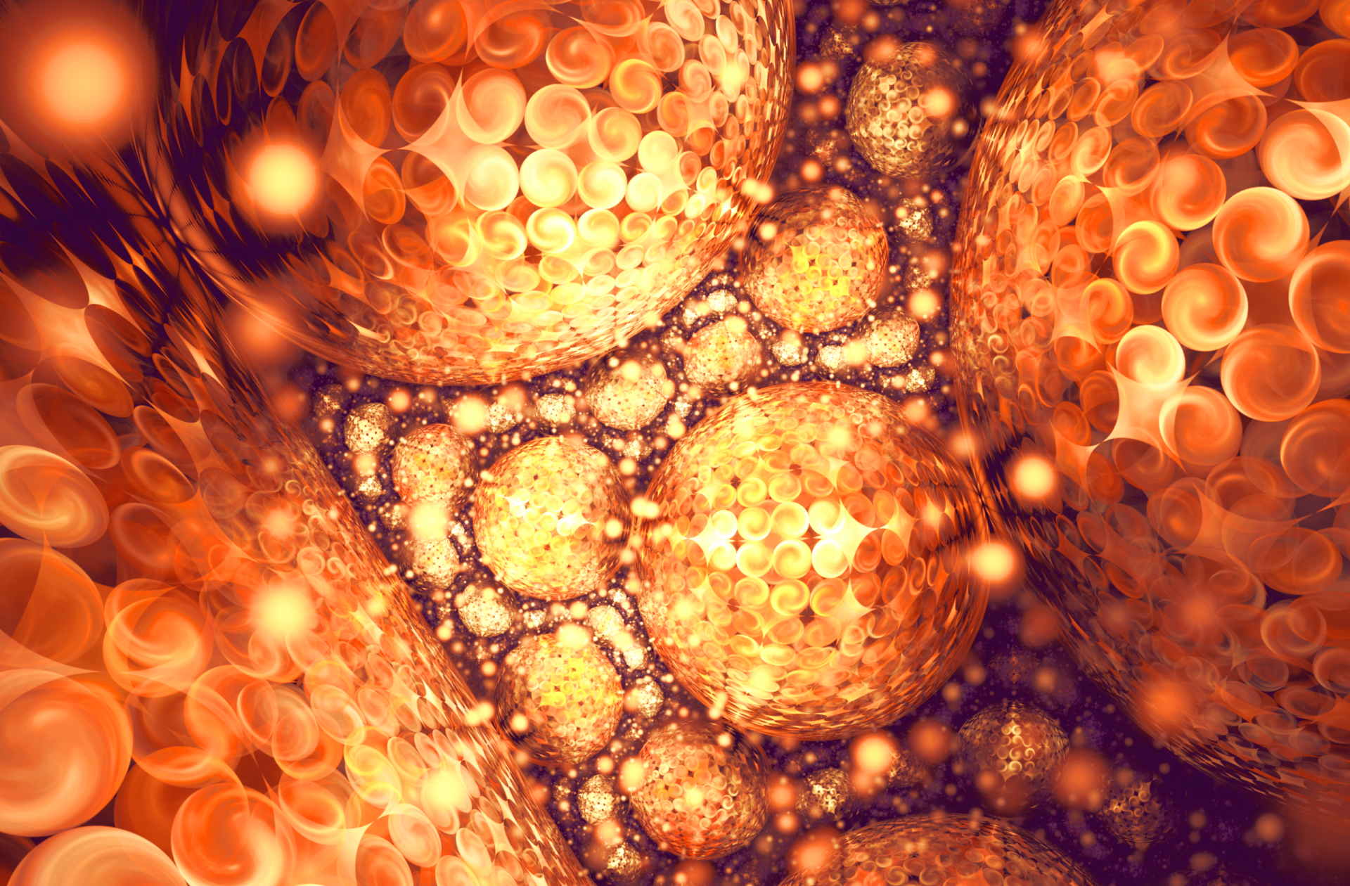 Download Sphere Orange (Color) Light Abstract Fractal HD Wallpaper by Esherymack