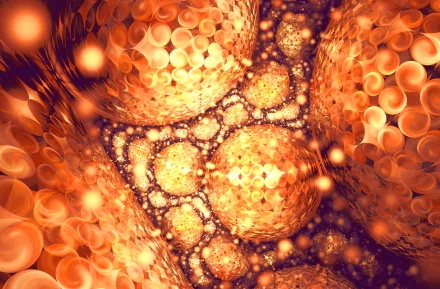 sphere orange (Color) light Abstract fractal HD Desktop Wallpaper | Background Image