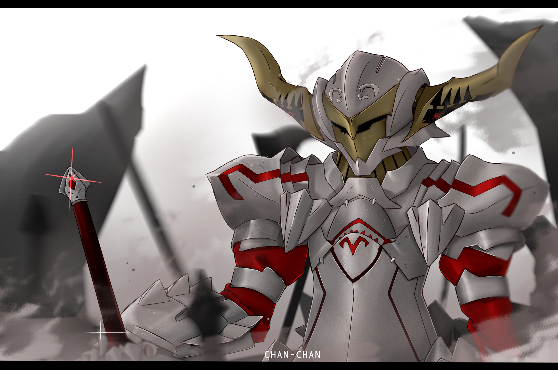 HD desktop wallpaper featuring Saber of Red, also known as Mordred from Fate/Apocrypha. The anime-style image showcases Mordred in detailed armor, set against a misty background.