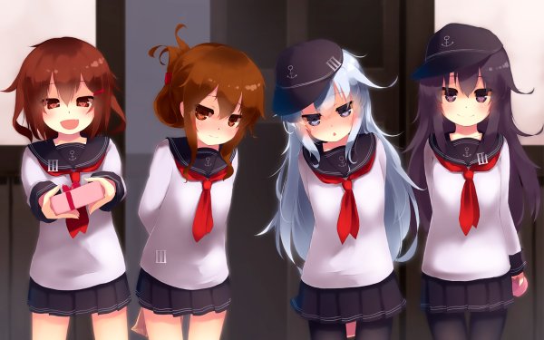 Anime Kantai Collection Inazuma Ikazuchi Hibiki Akatsuki HD Wallpaper | Background Image