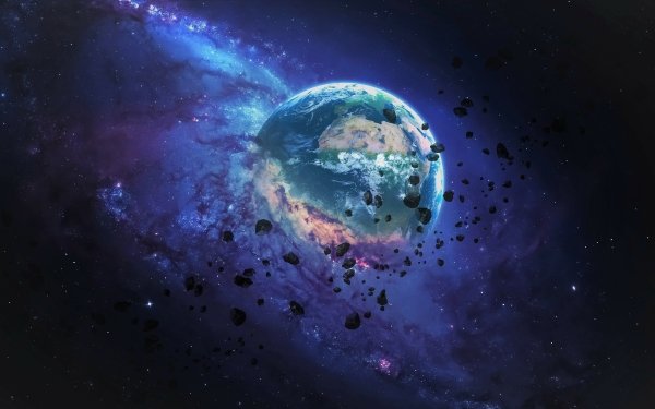 Sci Fi Planet Space Asteroid Earth HD Wallpaper | Background Image
