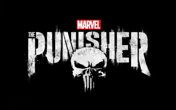 HD desktop wallpaper featuring the title The Punisher with a skull logo. This image is tagged TV Show and The Punisher.