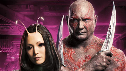 Pom Klementieff Mantis (Marvel Comics) Drax The Destroyer Dave Bautista movie Guardians of the Galaxy Vol. 2 HD Desktop Wallpaper | Background Image