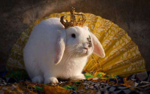 crown Animal rabbit HD Desktop Wallpaper | Background Image