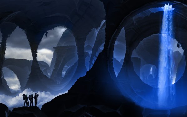 Comics Romantically Apocalyptic Post Apocalyptic Underground Waterfall HD Wallpaper | Background Image