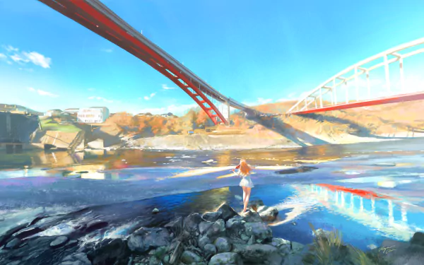 violinist Anime girl anime girl HD Desktop Wallpaper | Background Image